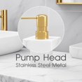 thumbnail image 3 of 2 Pack Real Natural Marble Soap Dispenser with Stainless Steel Pump Decorative Liquid Hand Soap Bottle for Kitchen Bathroom, 3 of 6