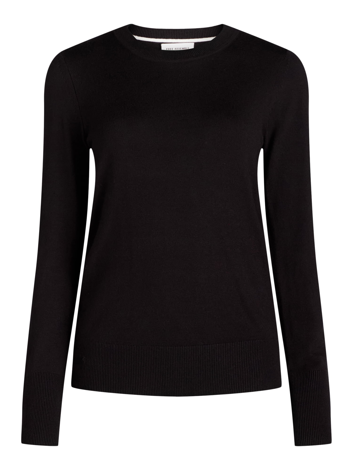 Free Assembly Women’s and Women's Plus Cozy Yarn Crewneck Sweater with Long Sleeves, Lightweight, Sizes XS-4X