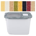 thumbnail image 1 of Conteneurs de Stockage de Nourriture Sèche 22lb Conteneur de Stockage de Riz Transparent Hermétique Anti-Humidité Grande Capacité Boîte de Stockage de Farine de Riz à Couvercle Rabattable, 1 of 8