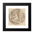 thumbnail image 2 of Crispijn de Passe the Elder 15x15 Black Modern Framed Museum Art Print Titled - December; and Old Man Seated by a Hearth with a Young Man Blowing on the Fire (Late 16th-Mid 17th Century), 2 of 5