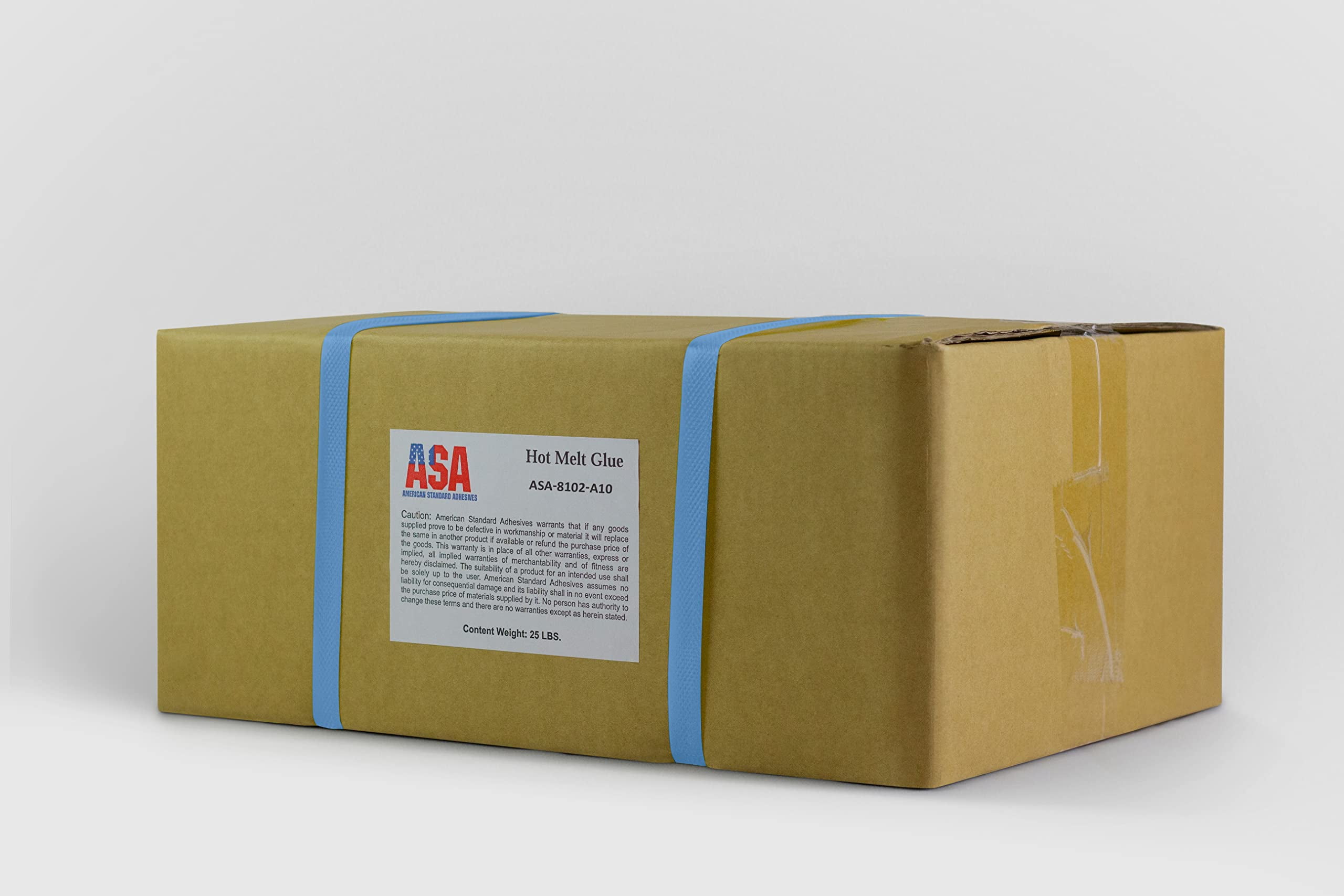 ASA 1/2" x 10" Clear Hot Melt Glue Sticks, for Plastic, Wood, Fabric,& Cartons, 25 lb Pack (Approx. 483 Sticks)