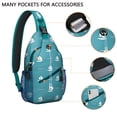 thumbnail image 2 of Ocean Map and Compass Design Lightweight Hiking Sling Backpack with Multi-Layer Storage Durable and Fashionable for Coastal Travel Outdoor Use, 2 of 6