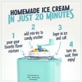 thumbnail image 3 of Máquina para hacer helados eléctrica Nostalgia - La antigua máquina para servir helados suaves hace yogur helado o helado en minutos - Divertido aparato de cocina - Estilo moderno - Aqua - 2 cuartos, 3 of 5