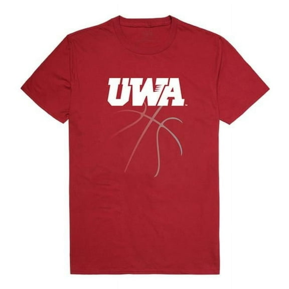 W Republic 510-401-339-03 University of West Alabama Basketball T-Shirt, Cardinal 3 - Large