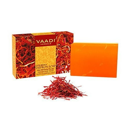 Vaadi Herbals Luxurious Saffron Soap, Skin Whitening Therapy, (Best Soap For Womens In India)