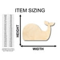 thumbnail image 2 of Unfinished Wood Simple Whale Shape - Craft - up to 46" DIY 5" / 1/8", 2 of 3