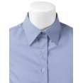 thumbnail image 4 of Doublju Women's Short Sleeve Slim Fit Button Down Dress Shirt (Plus Size Available), 4 of 5