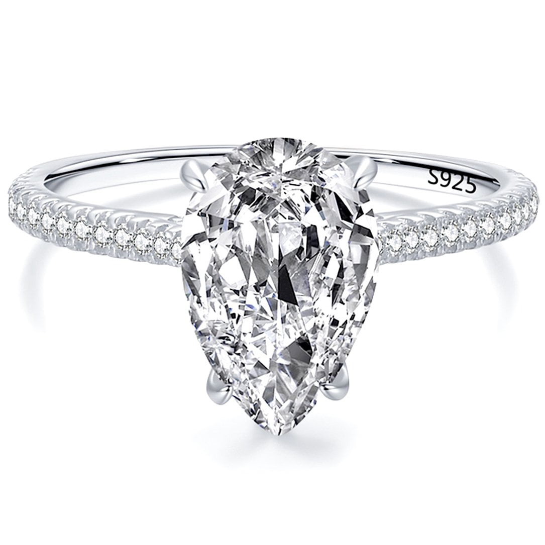 Brand 925 Sterling Silver Flower Crown Design 3CT Sapphire wedding ring Sz 5-10 