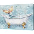 thumbnail image 2 of AEFER Bathroom Mermaid Wall Art Mermaid Tail Wall Decor Blue Bathtub Pictures Canvas Print Painting Artwork for Bathroom Toilet Restroom Home Decoration Frame: 11x14in, 2 of 6