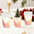 thumbnail image 4 of Hometravel Pink Christmas Tableware Set, Snowflake Themed Disposable Party Plates, Coordinated Paper Cups and Napkins for Holiday Gatherings, Themed Events, Celebrations, 4 of 6