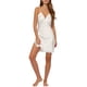 thumbnail image 1 of INSPIRE CHIC Vestido de Lencería de Encaje para Mujeres con Escote en V, Camisón Mini de Satén, Talla XL, Blanco, 1 of 6