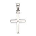 thumbnail image 4 of FB Jewels Sterling Silver Blue Inlay Created Opal Thin Cross Pendant, 4 of 4