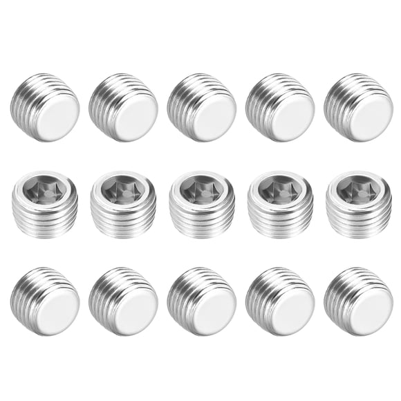 Tapón hexagonal hundido, adaptador de tubería de aire macho de 1/4" G 15 piezas