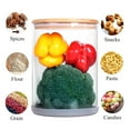 thumbnail image 4 of LEAVES AND TREES Y Bamboo Lid Large Glass  Food Storage Jar, 100 OZ (3000ml) Kitchen Canister for  Flour Rice Suger and Dry Food, 4 of 9
