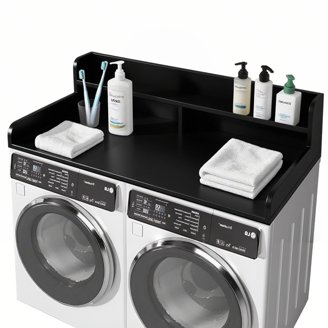 MaidMAX Bamboo Washer & Dryer Countertop - 54" W X 27.5" D X 4.5" H, With Raised Edge & Non-Slip Pads