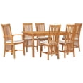thumbnail image 4 of 7 Piece Teak Wood Balero 55" Outdoor Patio Bistro Dining Set with 2 Arm Chairs and 4 Side Chairs, 4 of 5