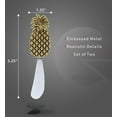 thumbnail image 2 of Kitchabon Gold Stainless Steel Butter Spreader Set of 2 - Elegant Cheese Dip Spreaders for Appetizers and Butter Cutter Utensils, Fancy Serving Utensils for Cheese Dips, Butter, and Meals - Pineapple, 2 of 2