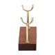 thumbnail image 2 of Soporte para exhibición de joyas para pulseras, colgantes, cadenas de mano | Organizador de madera de doble horquilla – Marrón, base estable, 20x10x7cm | Estante decorativo de almacenamiento de, 2 of 6