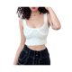 thumbnail image 3 of VISgogo - Camiseta sin mangas para mujer, color sólido, sin mangas, con cuello en U, de punto, ajustada, para verano VISgogo  moda, 3 of 6