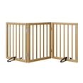 thumbnail image 5 of Smart FENDEE Bamboo Dog Gate Freestanding Pet Gate with 2 Support Feet for Doorways,Natural,24"H, 5 of 6
