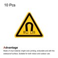 thumbnail image 3 of Uxcell Triangle Beware of The Magnetic Field Warning Sign Self Adhesive 20mm 10Pcs, 3 of 4