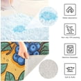 thumbnail image 7 of SKYSONIC Toiletry Mat Blueberries Yellow Print, Fluffy Plush Absorbent Bath Rugs Carpet with Non Slip Bottom for Bathroom Floor Toilet Tub and Shower, 7 of 7