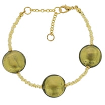 GlassOfVenice Murano Glass Royal Bracelet - Olive Green