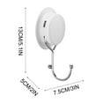 thumbnail image 6 of Needhep Metal Twin Hooks Organizer For Hanging Coats Heavy Duty Self Adhesive Hooks, Multiple Uses Premium Slatwall Hooks Portable Coat Hooks For Wall Rustproof, For Bedroom Bathroom Kitchen (White), 6 of 6