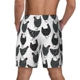 thumbnail image 4 of Uemuo Retro Rooster Pattern Mens Swim Trunks Quick Dry Board Shorts with Mesh Lining, Stretch Beach Shorts Quick Dry No-Chafing Board Shorts-Large, 4 of 9