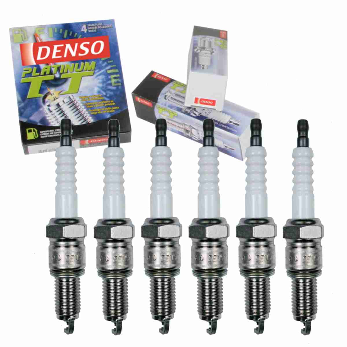 6 pc DENSO 4501 Platinum TT Spark Plugs for 0000-18-8914 0000-18-B601 003 159 10 03 003 159 11 03 003 159 27 03 003 159 29 03 003 159 47 03 09482-00155 09482-00167 09482-00506 101 000 039 AB 12 12 1