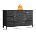 thumbnail image 2 of Wide Dresser for Bedroom with 10 Large Drawers for 55'' TV Stand, Black Willow, 2 of 7