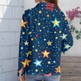 thumbnail image 5 of Domzest Womens Usa 250th Anniversary Shirt Patriotic V Neck Long Sleeve Butoon Down Tshirts 4th Of July American Flag Elements Shirt Yellow M, 5 of 5