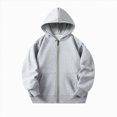 thumbnail image 7 of zuwimk Toddler Fleece Jacket - Weather Resistant Polar Fleece Lined Full Zip Boys Winter Coat - Cozy Hooded Kids Winter Jacket(4-5 Years,Grey), 7 of 7