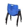 thumbnail image 5 of Regency M Blue Stack Chairs 4-Pack – Durable Plastic Stackable Chairs with Metal Frame, Lightweight & Easy-Clean Seating for Offices, Cafeterias & Breakrooms, 5 of 5