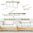 thumbnail image 3 of Bed Rails for Elderly Adults Safety Seniors Bed Cane Assist Bar Railings Handle Bedside Rail Adjustable Hospital Assistive Devices Guard Fall Prevention Handicap Grab Bar Support Rail - 37"x14", 3 of 6