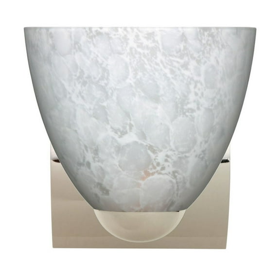 1WZ-757219-CR Besa Lighting Sasha II - One Light Mini Wall Sconce-Carrera Glass Color-Incandescent Lamping Type