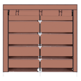 thumbnail image 6 of GZXS Shoe Rack with Cover, 6-Tier Shoe Organizer Storage, Free Standing Tall Shoe Shelf for Entryway, Hallway, Mocha, 6 of 10