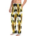 thumbnail image 4 of Sunflower with Stripes Men's Pajama Pants Lightweight Sleepwear Bottom Lounge Pants, 4 of 6