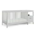 thumbnail image 3 of Delta Children Alice 5-in-1 Convertible Crib and Changer - Greenguard Gold Certified, Moonstruck Grey, 3 of 12