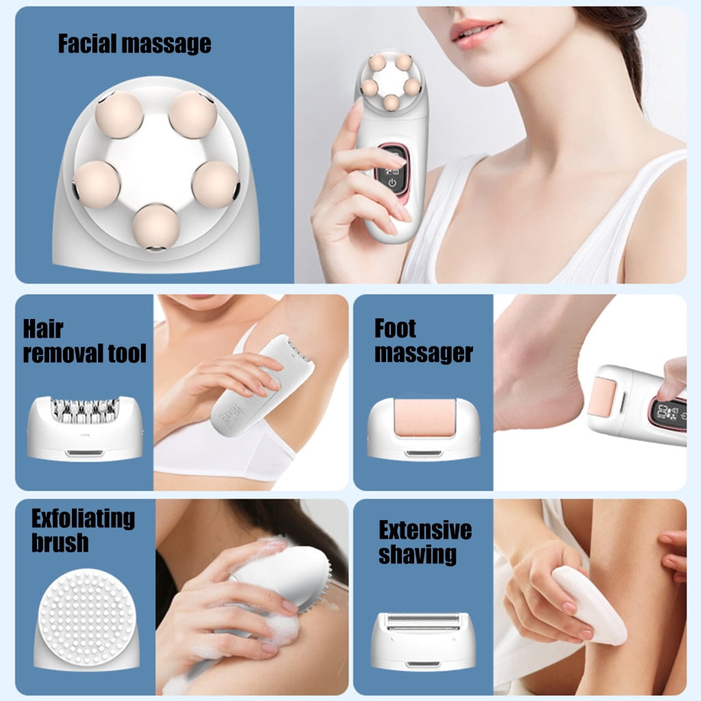 Miiottaa Rechargeable Body Hair Shaver Electric Hair Removal Device Leg Face Cleansing Massager Shaving Tool For Smooth Shaving