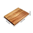 thumbnail image 3 of Leeye 3 Piece Acacia Wood Cutting Board Set, Natural Wood Chopping Board with Storage Stand, Kitchen Serving Board for Meat Cheese, 3 of 5