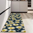 thumbnail image 4 of Darkblue Daisy Flower Yellow Centers Pattern Kitchen Rug Mat,Kitchen Runner Rugs Non Skid Washable,Decorative Kitchen Floor Mats for Kitchen,Sink,Laundry,17"X47", 4 of 5