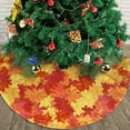thumbnail image 4 of Fall Thanksgiving Christmas Tree Skirt 30", Fall Leaves Tree Skirts Mat for Holiday Home Farmhouse Party Tree Decorations Indoor Outdoor.Fall Leaves, 4 of 5