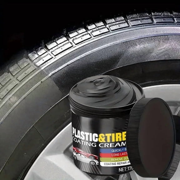 Car Black Trim Restorer, Automotive Exterior Coating Cream, Plastic Rubber Polish Treatment, Faded Surface Repair Agent, Waterproof Protective Shine, Vehicle Detailing Care Kit