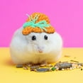 thumbnail image 4 of Yooshoverk Pet Hat, Mini Knitted Hamster, Adjustable Cute Design, Small, Animal Costume Party Accessory, 4 of 6