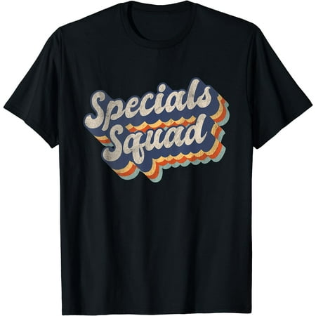 Vintage Specials Squad Art Music PE Tech Gym Teacher Team T-Shirt Black X-Large