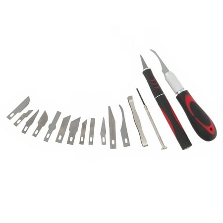 Hyper Tough TU42603A 16-Piece Precision Knife Set With Storage (Best Hobby Knife Set)