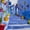 Moroccan Blue Street, variant on Elephant Stock Moroccan Blue Street Wall Art - Horizontal Multi Panel Canvas - Living Room Wall Decor - Architecture Multi Panel - Blue And Purple Decor - 33" x 20"