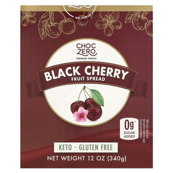 ChocZero, Black Cherry Jam Style, 12 oz (340 g) Pack of 3