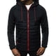 thumbnail image 1 of Dolkfu Sudadera con capucha para hombres de color combinado, chaqueta deportiva con cremallera completa, chaqueta ligera y de combinación para hombres. L, 1 of 4